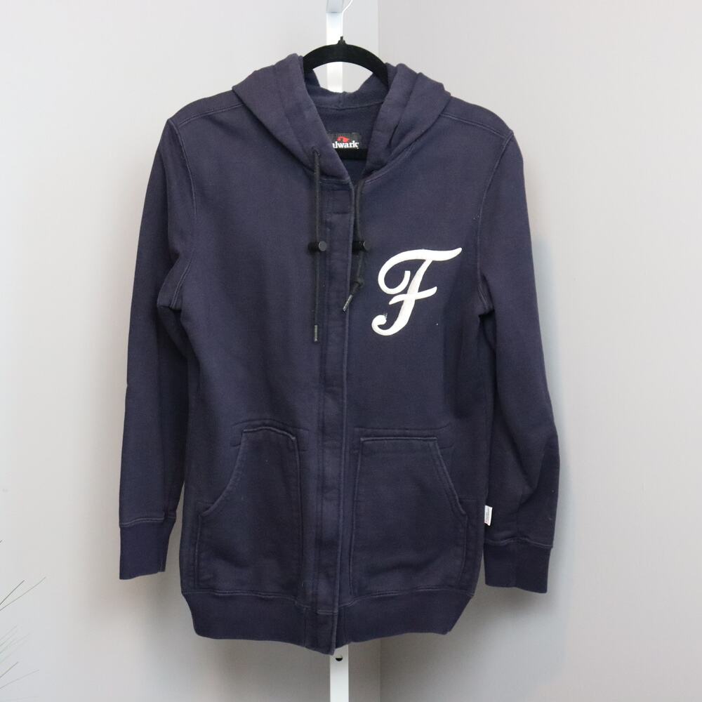 Bulwark‎ Protective Apparel Navy Zip Hoodie F Logo Men’s M